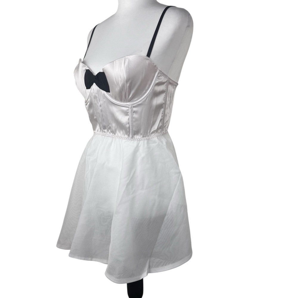 NWT Victoria's Secret White Corset Bustier Bow Slip Dress Bridal Wedding Medium - Picture 7 of 10